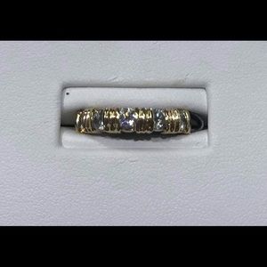 SOLD!!!!Two 14k YG Diamond anniversary bands~super sparkly